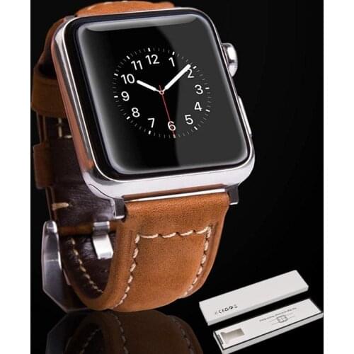 Genuine Leather strap For Apple Watch Band 44mm 40mm for iWatch 38 mm 42mm watchband pulseira for Apple watch series 5 4 3 44 mm