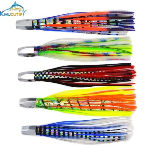 8 Inch 88g Big Game Tournament copper Head Skirt Trolling Marlin fishing Lures