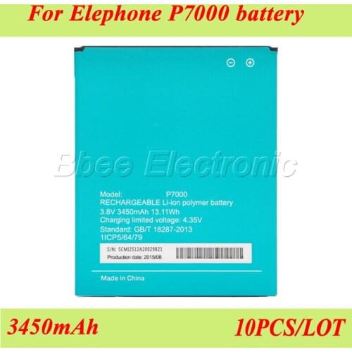 10PCS/LOT 3450mAh For Elephone P7000 Battery Batterie Bateria AKKU Accumulator PIL Cell Phone