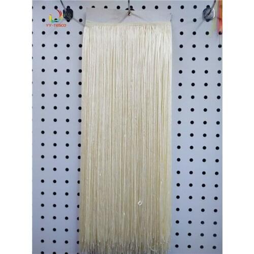 100CM Long Polyester Lace Tassel Fringe Lace Trim Ribbon Sew Latin Dress Stage Garment Curtain DIY Accessories Beige