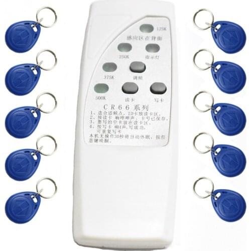125khz id card access control door RFID Copier Duplicator Cloner EM reader writer +10x EM4305 T5577 5200 writable keyfob
