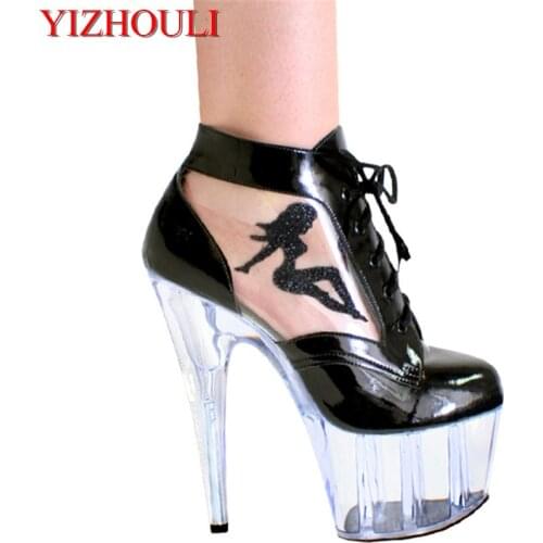 15cm Sexy spare rib shoes, club pole dance, model shooting props, sexy dance shoes