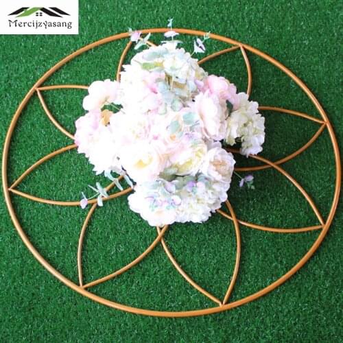 2Pcs/Lot Flower Vases Floor Metal Vase Dreamcatcher Floral Holder Flower Pot Road Lead for Home/Wedding Corridor Decoration G144