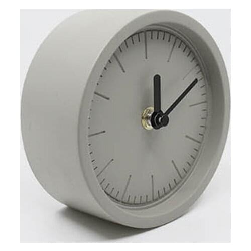 Concrete desktop clock mold creative clock ornaments home accessories cement desk clock silica gel mold