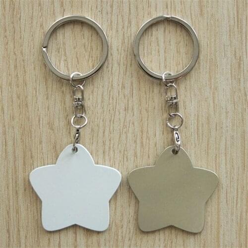 Thermal transfer printing key chain for sublimation consumables metal wholesale keychains jewelry