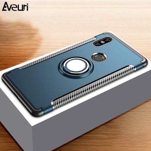 Luxury Ring Phone Case For Xiaomi Mi Note 3 Mix 3 2 2S Holder Shockproof Cover Case For Xiaomi Redmi 6A Note 6 Pro 4X 4 Coque