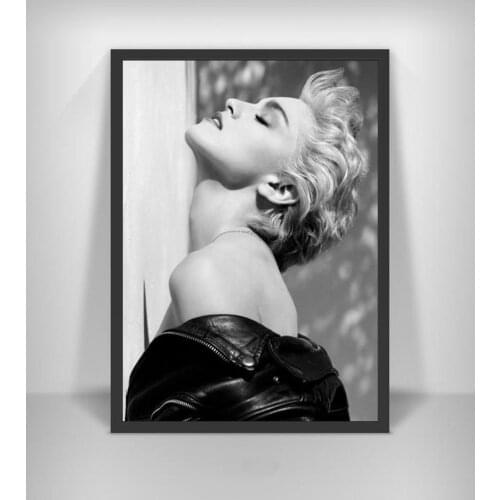 Prints Home Decor Black and White Canvas Painting Madonna Wall Art Singer Modern Pictures Actress Modular Poster For Living Room