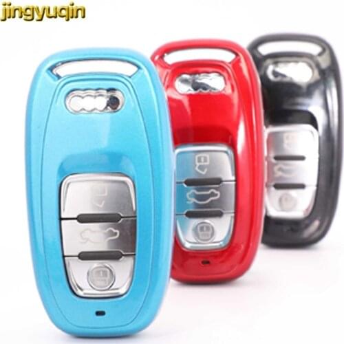 Jingyuqin ABS Paint Remote Car Key Case Cover For Audi A4L A5 A6 A6L Q5 S5 S7 Protector Smart Key Styling 3 Button