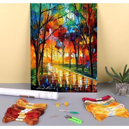 Kaleidoscope Love Printed 11CT Cross Stitch Set Embroidery DMC Threads Knitting Handmade Sewing Craft Floss Room Stamped