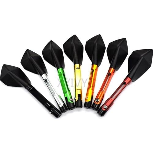 Short Stem Orange Purple Gold Silver Green Available Aluminium Motorcycle Rear View Mirror Screw Accessories Parts Universal