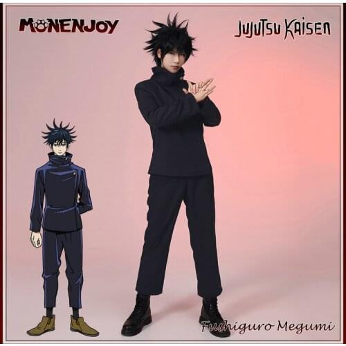 Monenjoy Jujutsu Kaisen Fushiguro Megumi Cosplay Uniform Anime Top Pants Cos Costume Sets