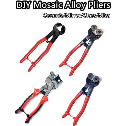 DIY Mosaic Block Ceramic Tile Cutter Two Round Wheels Cutter Flat Crystal Glass Cutter DIY Art and Crafts Materials Wire Peeler