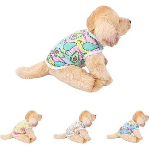 Soft Puppy Dogs Vest Shirts Clothes Cute Fruit Printed Summer Pets Outfits for Small Dogs Cats