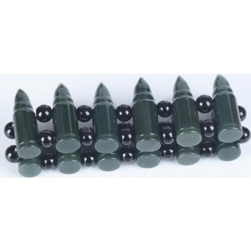 Natural bullet shape bracelet Hetian bracelet Warhead bracelet 35x10MM