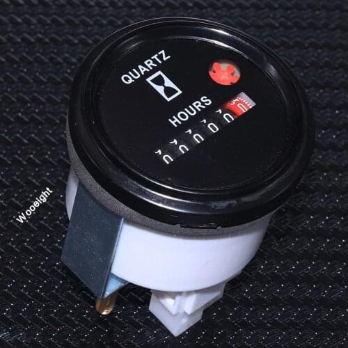 Wooeight New Universal Hour Meter Time Counter Quartz Timer Hourmeter LY-748 For Car Marine Boat Tractor Engine AC DC 12V- 36V