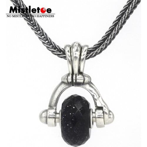 Mistletoe Genuine 925 Sterling Silver DIY Pendant Not Include Bead Fit European Necklace Jewelry