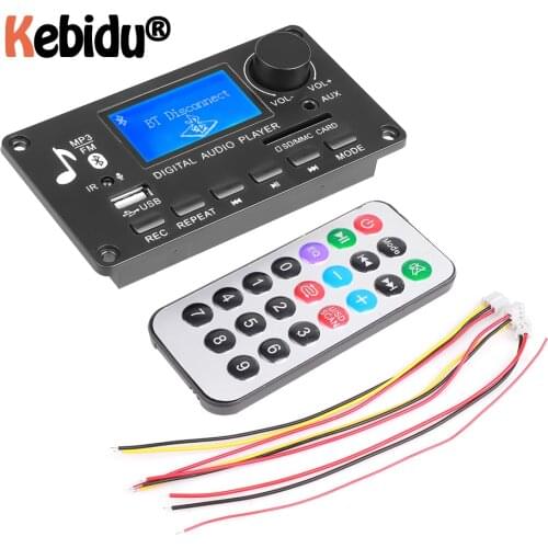 Dropship 12V Decoder Board mp3 player call recording bluetooth 5.0 WMA Car Audio USB TF USB FM Radio Module with Remote Control