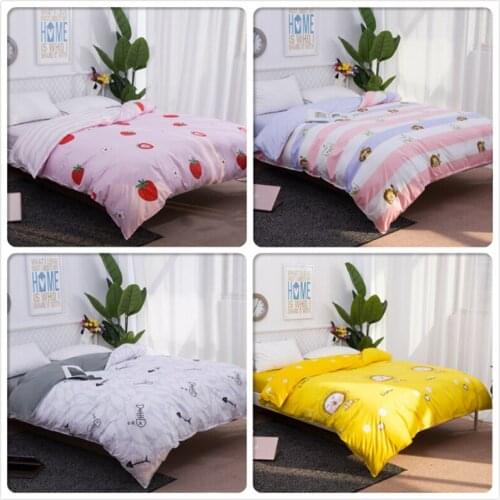 Big Size Double Super King Queen Twin Full Single Duvet Cover 1pcs Quilt Comforter Case Soft Cotton Bedding Bag 150x200 180x220