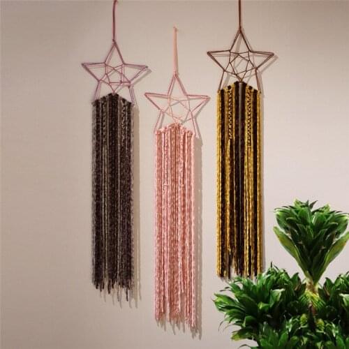 Simple Style Five-pointed Star Pendant Home Decor 3 Models Dream Catcher Ornament Girl Kid Room Bedroom Decoration Craft Gift
