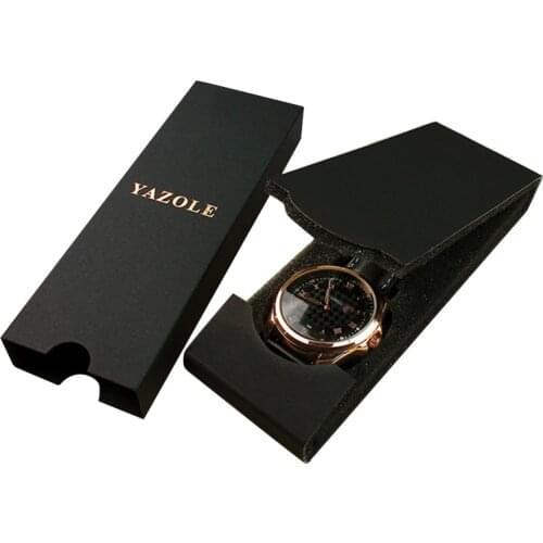 Portable Foldable Watch Box Jewelry Boxes Gift Paper Box 6.6* 2.3*0.9 Inch