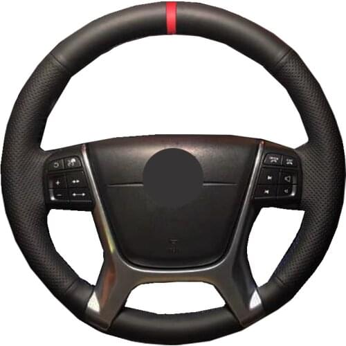 Hand Sewing Braid Car Steering Wheel Wrap For Volvo S80 2010 XC60 2010 2011 2012 2013 XC70 2011 Braid on the Steering wheel