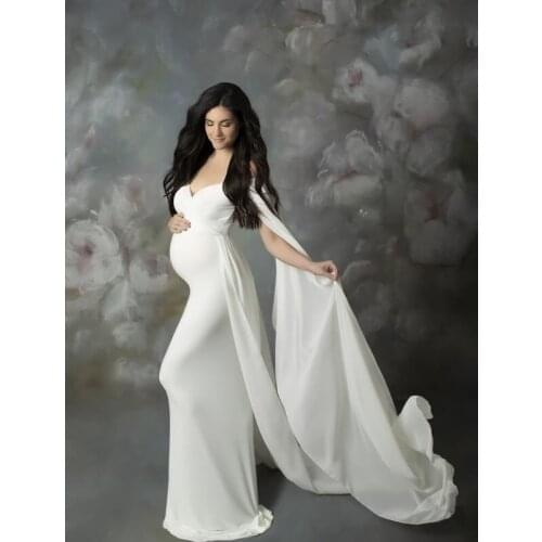 Pregnant women wedding photography props sexy maxi dress long pregnant women dress photos