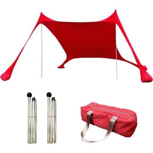 210*150*170cm Sun Shade Tent With Sandbag UV Lycra Large Family Canopy For Outdoor Fishing Camping Beach Sunshade Awning Set