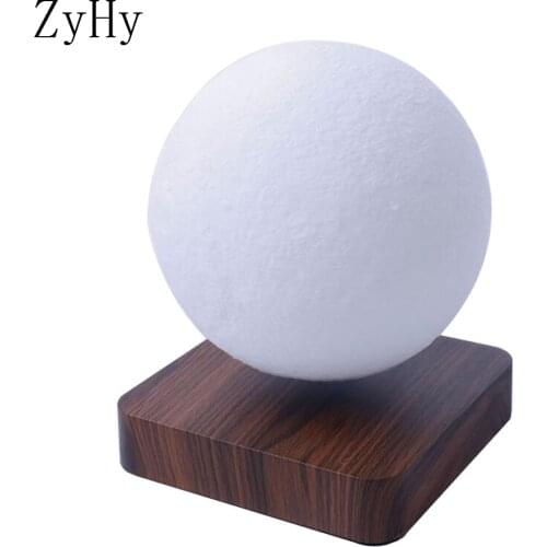 LED Hot Sale Creative 3D Print Magnetic Levitation Moon Lamp Night Light Rotating LED Floating Lamp Home Decoration Dropshopping