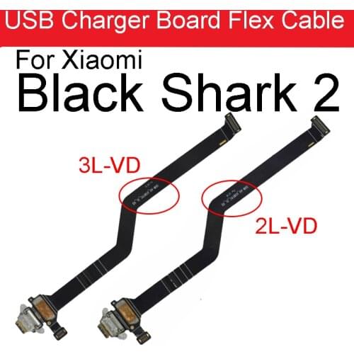 USB Charger Flex Cable For Xiaomi Mi Black Shark 2 Skw-h0 Blackshark2 Pro Charging Port Dock USB Flex Ribbon Replacement Patrs