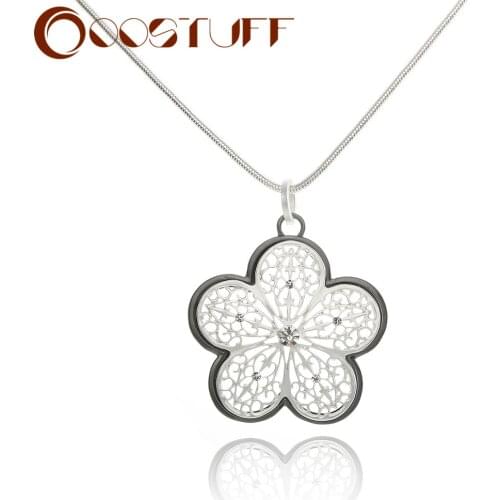 Vintage Cute Flower Long Chains Necklace Suspension Decorative Collar Pendants Korean Things Body Jewelry for Women Accessories