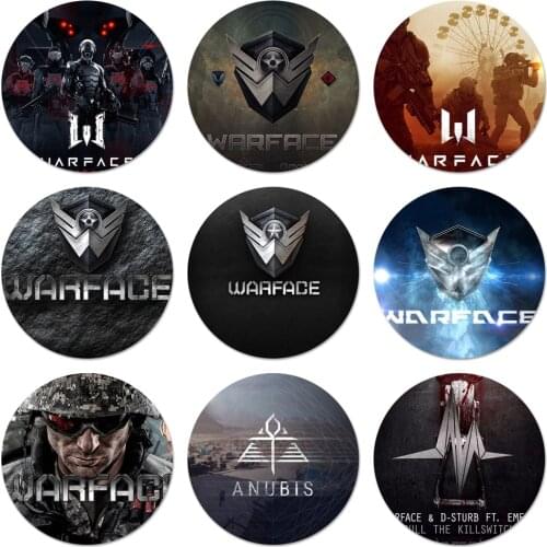 Warface Icons Pins Badge Decoration Brooches Metal Badges For Backpack Decoration 58mm
