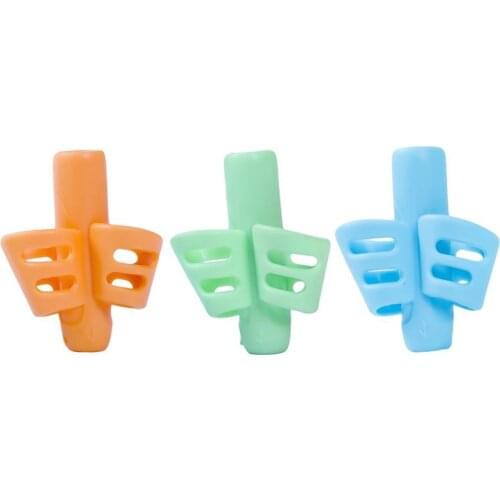 3pcs/set Two-finger Grip Silicone Baby Learning Writing Pen Tool Correction Writing Writing Device Children Stationery M8D3