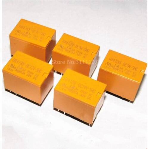 5PCS/LOT HK4100f-DC3V/5V/9V/12V/24V-SHG Relay hk4100F DC3V DC5V DC9V DC12V DC24V 6Pins 3A 250V AC/ 3A 30V DC