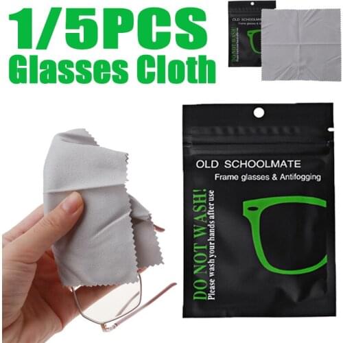 5Pcs Pre-moistened Anti-Fog Wipes for Glasses Reusable Antifog Lens Cloth Defogger Eyeglass Wipe Prevent Fogging for Glasses