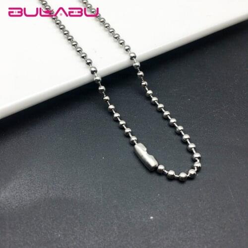 600mm Sliver Stainless Steel Metal Necklace Women Men Pendant Hanging Neck Beads Chain Accessories Jewelry collares de moda 2018