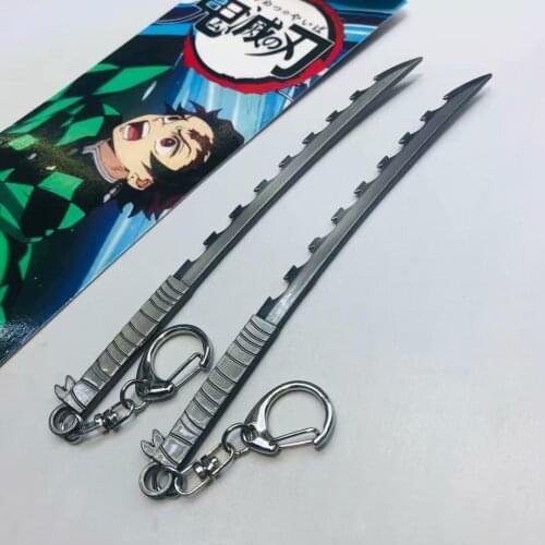 7pcs 9pcs 16pcs Demon Slayer Kimetsu No Yaiba Keychain Cosplay Props Tanjirou Mask Butterfly Bamboo Tube Key Chains Necklace