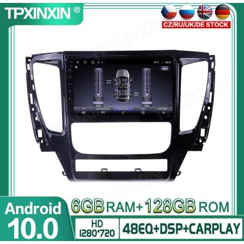 For Mitsubishi Pajero 16-18 128G Android 10 Car Multimedia Player GPS Navigation Headunit Auto Radio Audio Stereo Tape Recorder