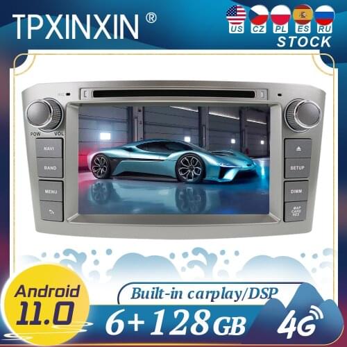 Carplay For Toyota Avensis 2002-2008 Android11 Car Radio Player GPS Navigation Head Unit Multimedia Stereo WIFI DSP BT