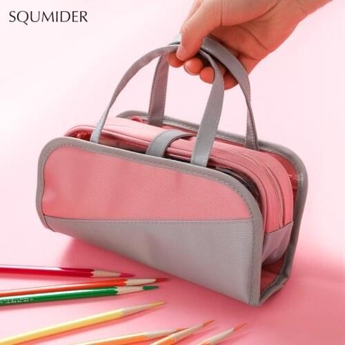 Pencil Case Large Capacity Pens Holder School Supplies Pencil Bag Waterproof Brushes Pouch Box School Stationary Estuche