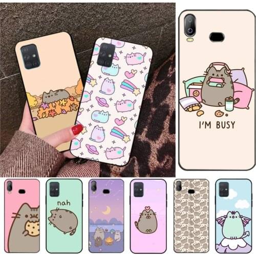 Cute Pusheen cat Phone Case For Samsung Galaxy A21S A01 A11 A31 A81 A10 A20E A30 A40 A50 A70 A80 A71 A51