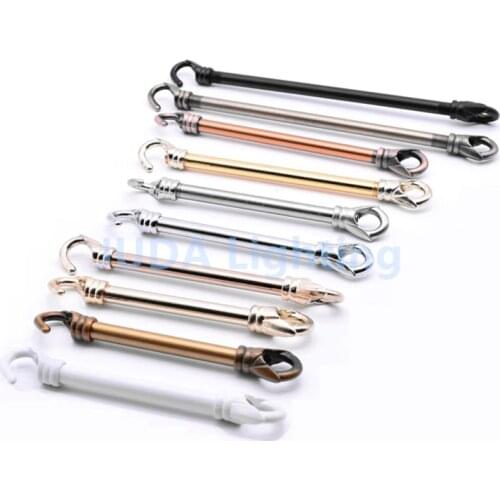 Black Chandelier load-bearing rod with hook Metal plating lamp tooth tube Straight rod for ceiling light Hardware accessories