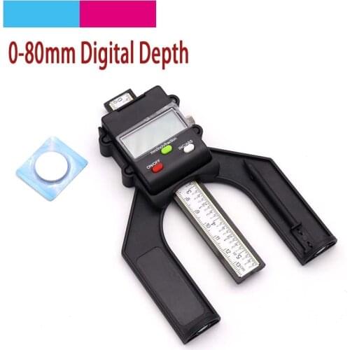 80mm Depth Gauge Digital Height Gauge Table Saw With Three Measurement Units Locking Screw for DIY Woodworking Router Table