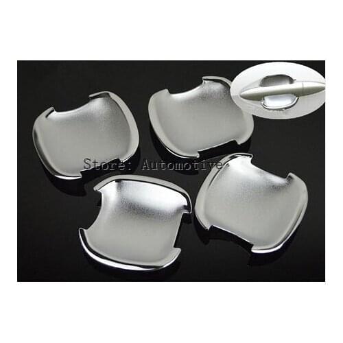 For KIA K2 Sedan 2011 2012 2013 2014 2015 New Chrome Car Door Handle Cup Bowl Cover Trim Accessories