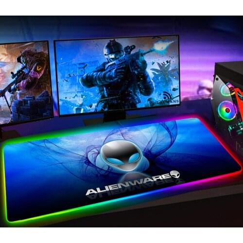 Mousepad RGB 900x400 LED Gamer Mouse Pad Alienware Rubber Extended Keyboard Mat Computer Accessories Gaming Mousepad LED Custom