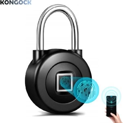 Bluetooth Phone APP Smart fingerprint padlock, portable electronic keyless outdoor mini lock for doors Bags and Luggage etc