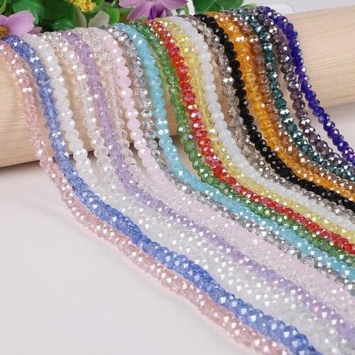 New 70Pcs 8mm Rondelle Austria Faceted Crystal Glass Beads Loose Spacer Beads for Jewelry Making Charms Craft Beads Accessories