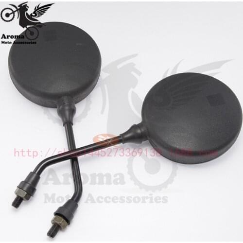Round black motorcycle side mirror motorbike mirrors unviersal moto rearview mirror for yamaha honda suzuki kawasaki Accessorie