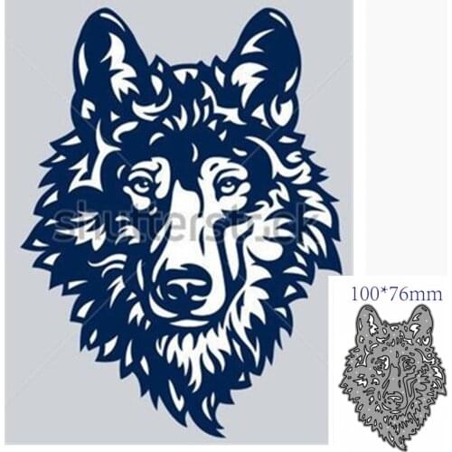 Metal Cutting Dies Cut Mold Animal wolf Decoration Scrapbook Paper Craft Knife Mould Blade Punch Stencils