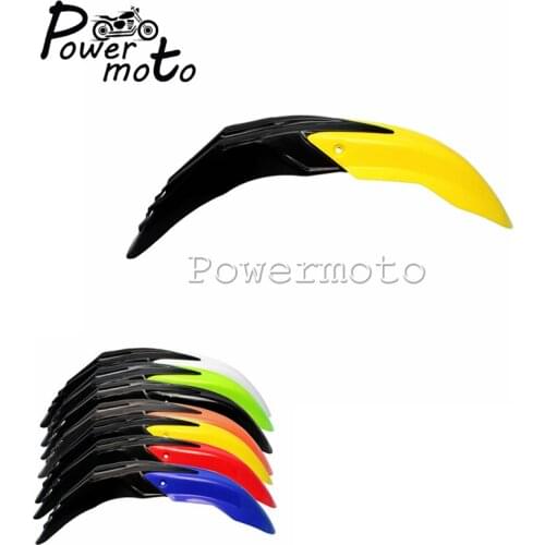 Motorcycle Yellow Black Front Fender Mudguard Enduro MX Off Road Motocross For Kawasaki Yamaha Suzuki RM RMZ RMX