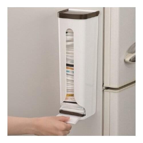 New Kitchen Organizer Portable Home Storage Racks Plastic Storage Box Wall Hanging Bathroom Garbage Bags Holders Racks